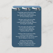 Memorial Photo Struik Airplane Keepomwille Pilot Visitekaartje (Voorkant)