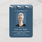 Memorial Photo Struik Airplane Keepomwille Pilot Visitekaartje (Achterkant)