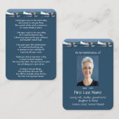 Memorial Photo Struik Airplane Keepomwille Pilot Visitekaartje (Voorkant / Achterkant)