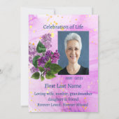 Memorial Photo Waterverf Lila tuinventiel Kaart (Achterkant)