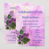 Memorial Photo Waterverf Lila tuinventiel Kaart (Voorkant / Achterkant)