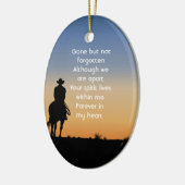 Memorial Photo Western Horse Back Riding  Keramisch Ornament (Links)