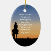 Memorial Photo Western Horse Back Riding  Keramisch Ornament (Voorkant)