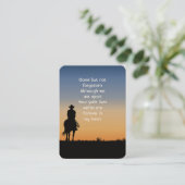 Memorial Photo Western Horse Back Riding Visitekaartje (Staand voorkant)