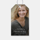 Memorial Photo Wild Bird Seed Funeral Keepomwille  Cadeaulabel (Voorkant)