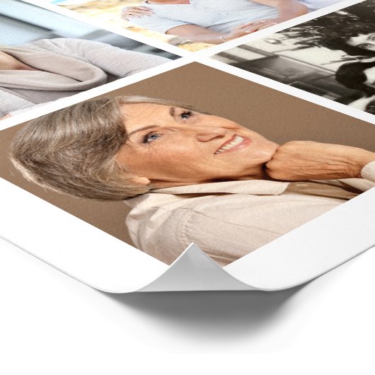 Memorial Pink Floral Forever Hearts 33 Foto Poster (Hoek)