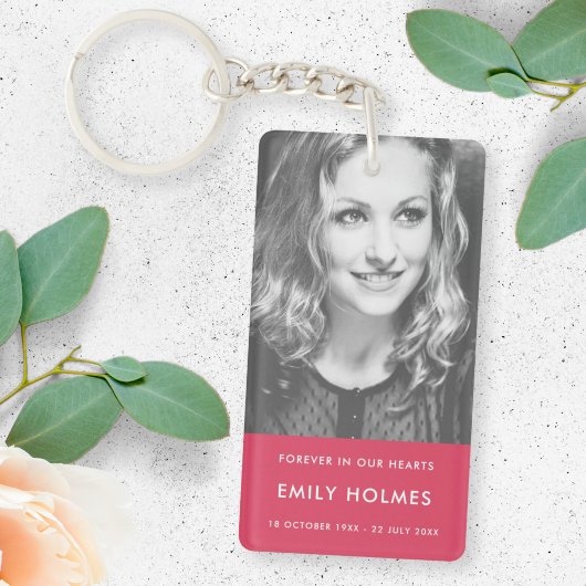 Memorial Pink | Moderne begrafenis van liefhebbend Sleutelhanger
