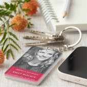 Memorial Pink | Moderne begrafenis van liefhebbend Sleutelhanger (Voorkant Rechts)