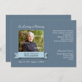 Memorial Pinstripe Banner Kaart (Voorkant / Achterkant)