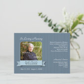 Memorial Pinstripe Banner Kaart (Staand voorkant)