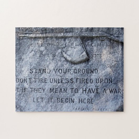 Memorial Plague Lexington Massachusetts Legpuzzel (Horizontaal)