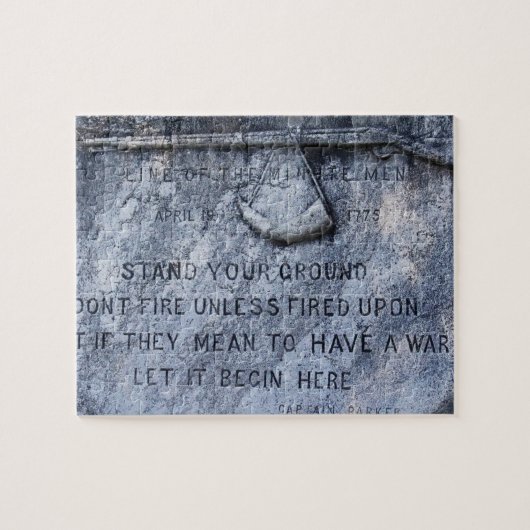 Memorial Plague Lexington Massachusetts Legpuzzel (Horizontaal)