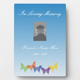 Memorial Plaque met Butterflies Fotoplaat