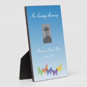 Memorial Plaque met Butterflies Fotoplaat (Zijkant)