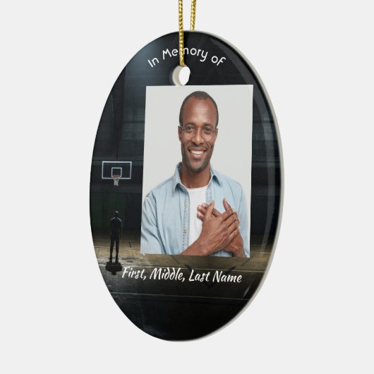  Memorial Pocket Card Basketball Game Keramisch Ornament (Links)