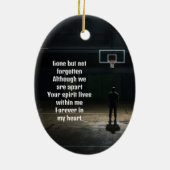  Memorial Pocket Card Basketball Game Keramisch Ornament (Achterkant)
