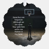 Memorial Pocket Card Basketball Game Ornament Kaart (Achterkant)