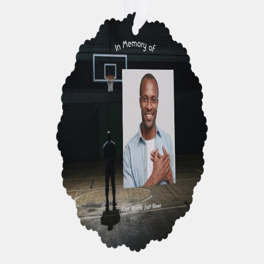  Memorial Pocket Card Basketball Game  Ornament Kaart (Rechts)