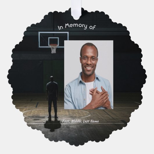  Memorial Pocket Card Basketball Game  Ornament Kaart (Voorkant)