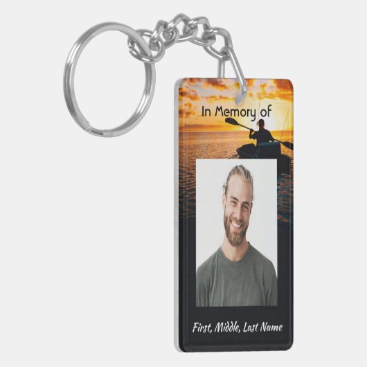 Memorial Pocket Card Kayaking Sport  Sleutelhanger (Voorkant Links)