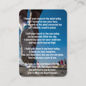 Memorial Pocket Kaart Atleet Marathon Runner Run Visitekaartje (Achterkant)