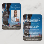 Memorial Pocket Kaart Atleet Marathon Runner Run Visitekaartje (Voorkant / Achterkant)