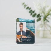 Memorial Pocket Kaart Boat Boating Boat Visitekaartje (Staand voorkant)