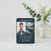 Memorial Pocket Kaart Boat Boating Motorboot Visitekaartje (Staand voorkant)