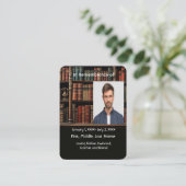 Memorial Pocket Kaart Boek Bibliothecaris Visitekaartje (Staand voorkant)