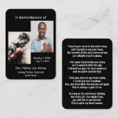 Memorial Pocket Kaart Boksen Boxer Visitekaartje (Voorkant / Achterkant)