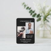 Memorial Pocket Kaart Boksen Boxer Visitekaartje (Staand voorkant)