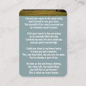 Memorial Pocket Kaart Camping Camper Visitekaartje (Achterkant)