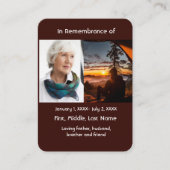 Memorial Pocket Kaart Camping Camper Visitekaartje (Voorkant)