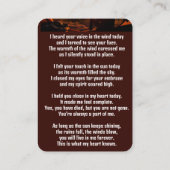 Memorial Pocket Kaart Camping Camper Visitekaartje (Achterkant)