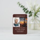 Memorial Pocket Kaart Camping Camper Visitekaartje (Staand voorkant)