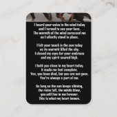 Memorial Pocket Kaart Dansende Dans Visitekaartje (Achterkant)