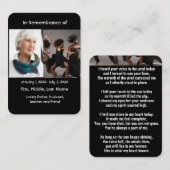 Memorial Pocket Kaart Dansende Dans Visitekaartje (Voorkant / Achterkant)