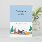 Memorial Pocket Kaart Dog Walker Walker (Staand voorkant)