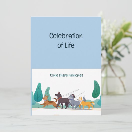 Memorial Pocket Kaart Dog Walker Walker (Staand voorkant)