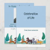 Memorial Pocket Kaart Dog Walker Walker (Voorkant / Achterkant)