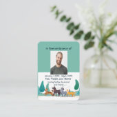 Memorial Pocket Kaart Dog Walker Walker Visitekaartje (Staand voorkant)