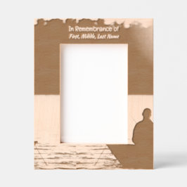 Memorial Pocket Kaart Gevist visser Gegraveerde Lijstjes