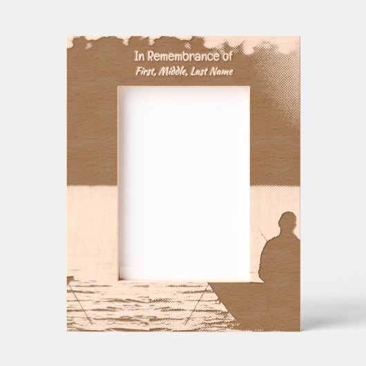 Memorial Pocket Kaart Gevist visser Gegraveerde Lijstjes (Voorkant)