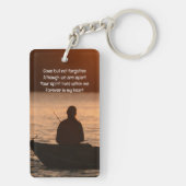 Memorial Pocket Kaart Gevist visser Sleutelhanger (achterkant)