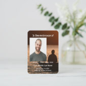 Memorial Pocket Kaart Gevist visser Visitekaartje (Staand voorkant)