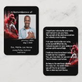 Memorial Pocket Kaart honkbal softbal spel Visitekaartje (Voorkant / Achterkant)