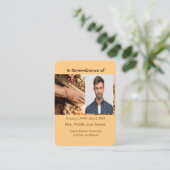 Memorial Pocket Kaart houtbewerking Timmerwerk Visitekaartje (Staand voorkant)