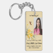 Memorial Pocket Kaart Hummingbird Yellow Roses Sleutelhanger (Voorkant Links)