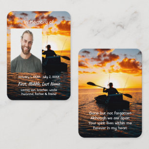 Memorial Pocket Kaart Kayaking Sport Visitekaartje