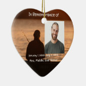 Memorial Pocket Kaart Lake Vissen Fisherman Keramisch Ornament (Rechts)